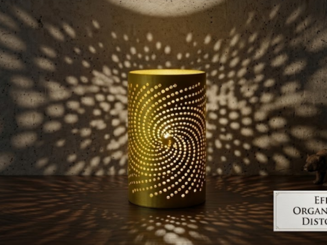 Spiral Vortex Mathematical Shadow Lamp