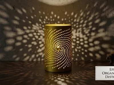 Spiral Vortex Mathematical Shadow Lamp