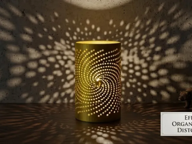 Spiral Vortex Mathematical Shadow Lamp