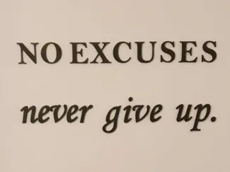 NO EXCUSES - Motivational Wall Tattoo & Art