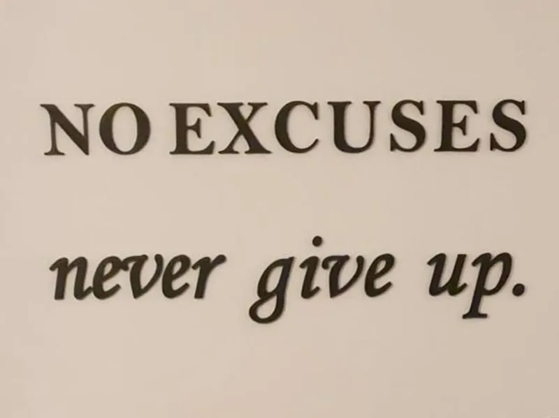 NO EXCUSES - Motivational Wall Tattoo & Art