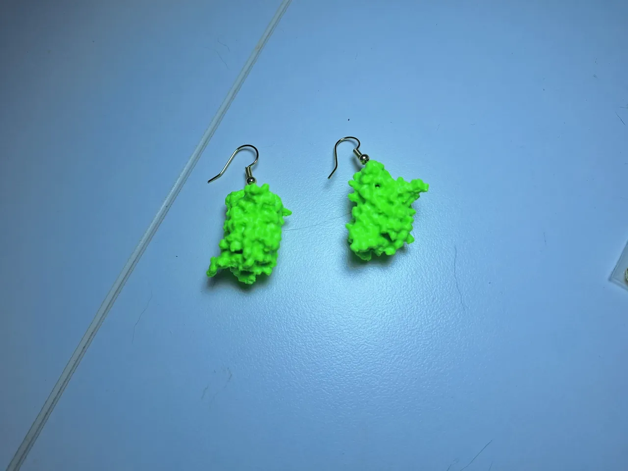 sfGFP (Green Fluorescent Protein) earrings view 2