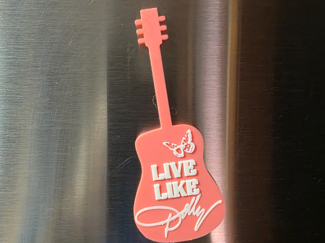 Dolly Parton Guitar Fridge Magnet - 1