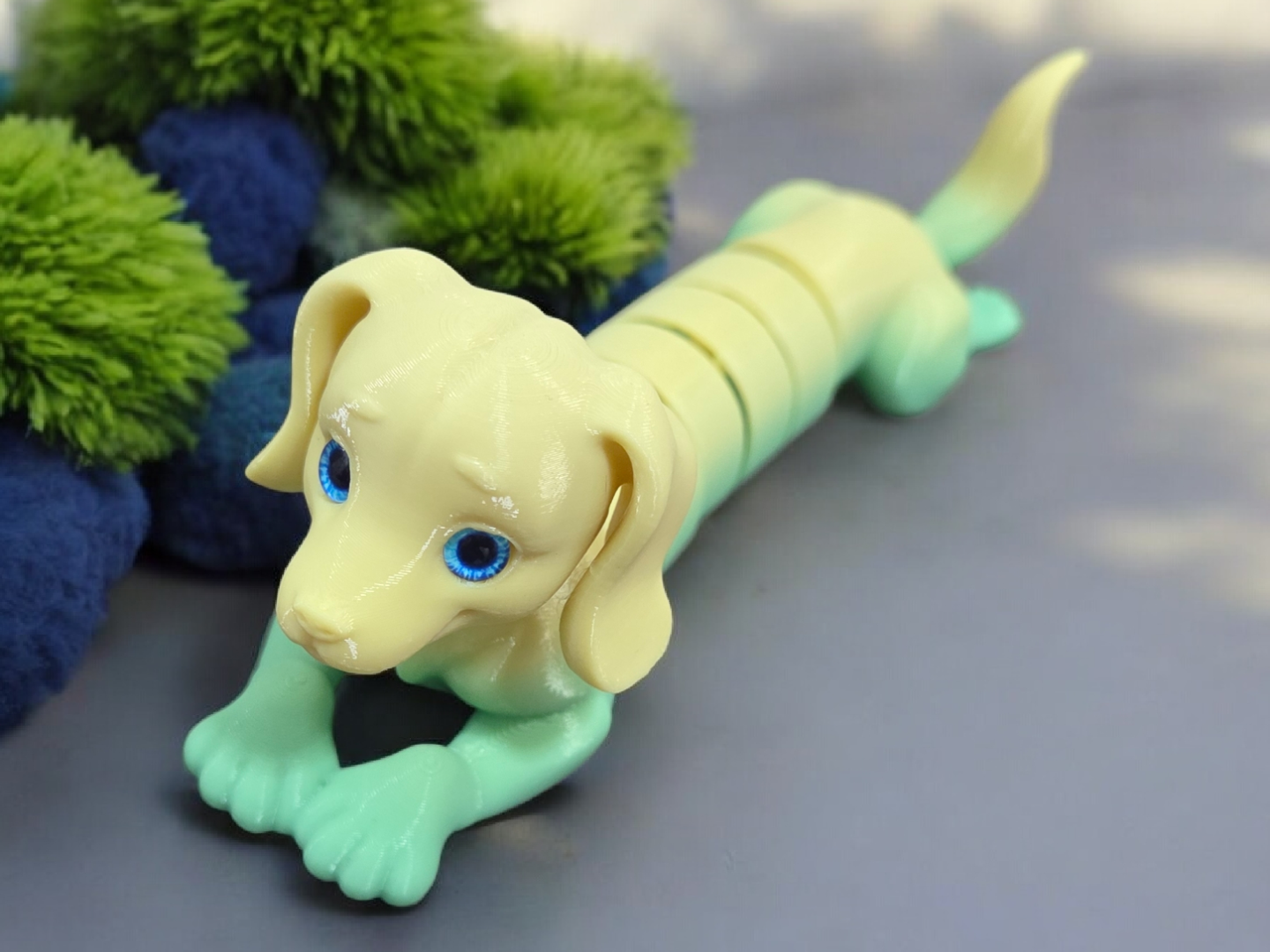 Articulated Wiener dog - 6mm glass eye compatible