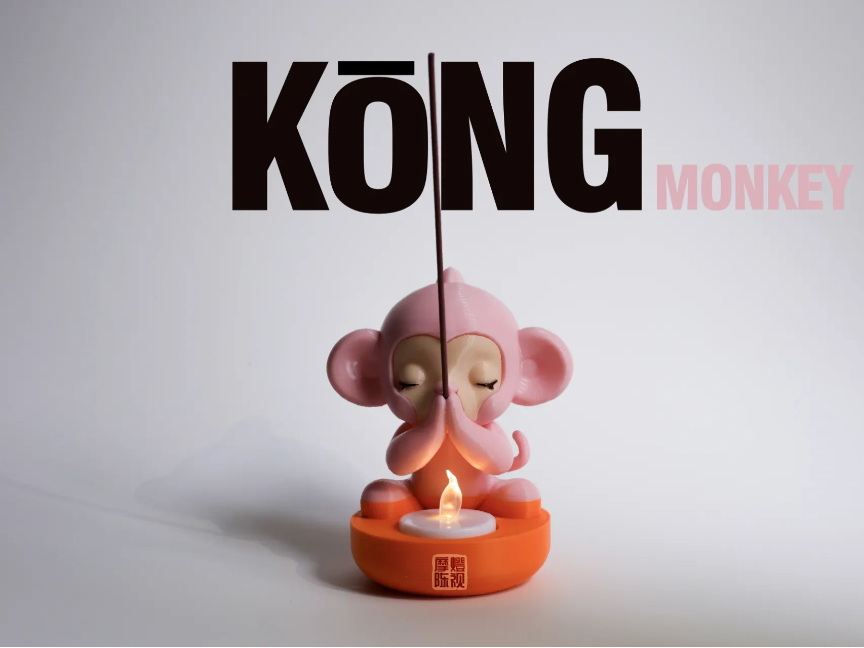 Miniatura 2 do modelo 3D 家居摆件烛灯香插——KōNG MONKEY  系列
