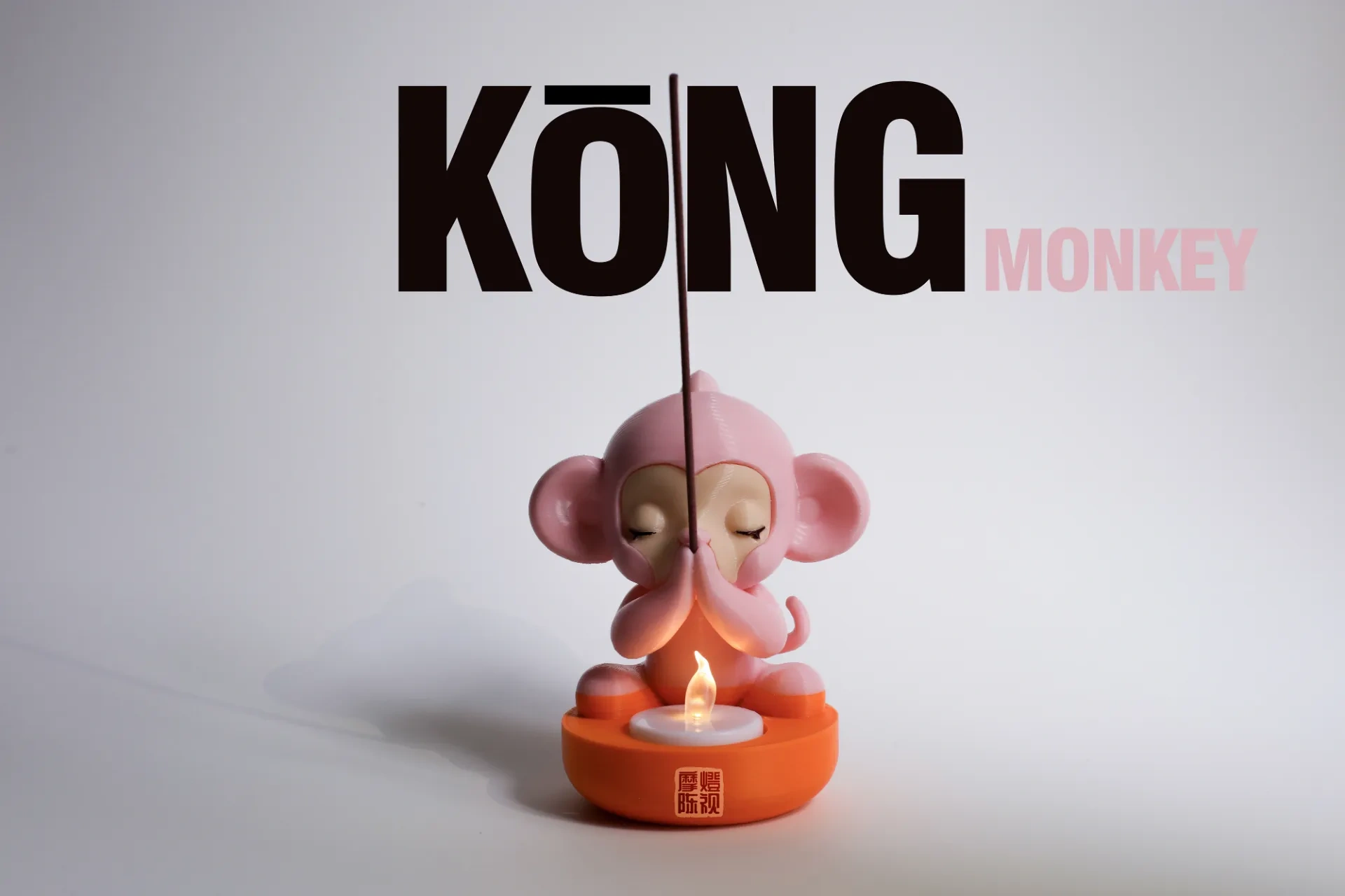 Miniatura 1 do modelo 3D 家居摆件烛灯香插——KōNG MONKEY  系列