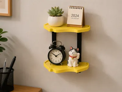 Corner Wall Shelf – 2 Tier Floating Organizer
