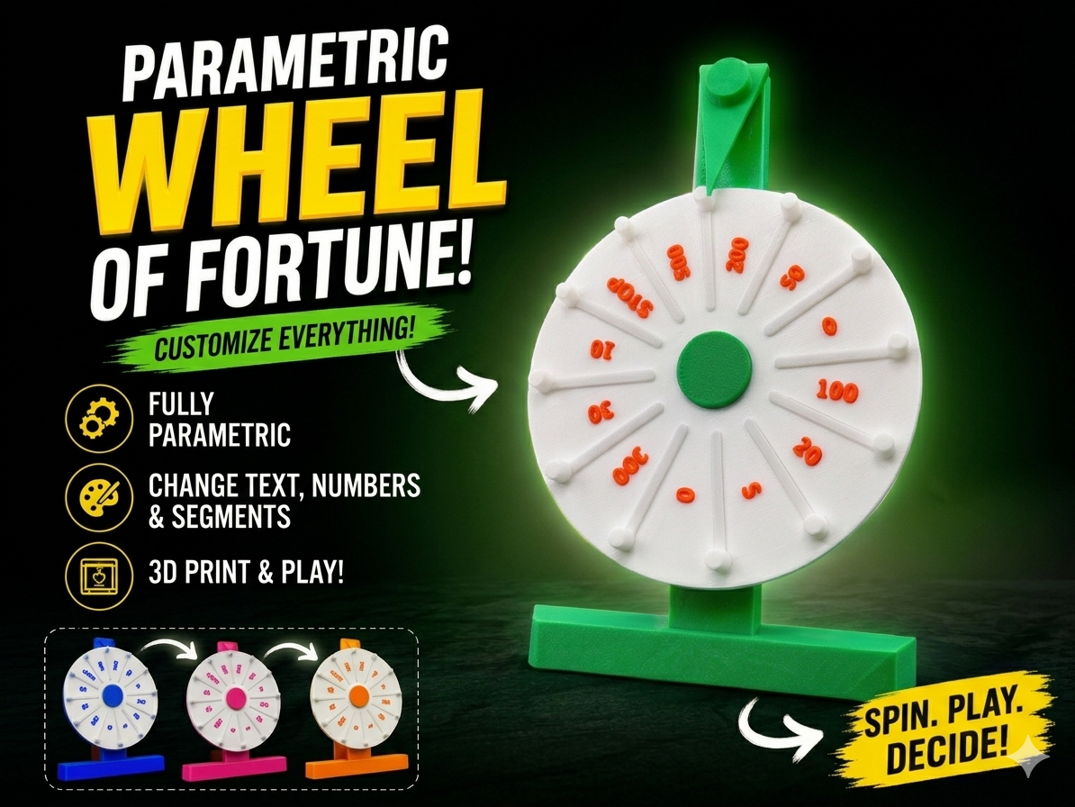 Parametric Wheel of Fortune – Customizable Spinner