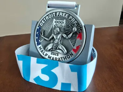 Detroit Free Press Half-Marathon Medal Holder
