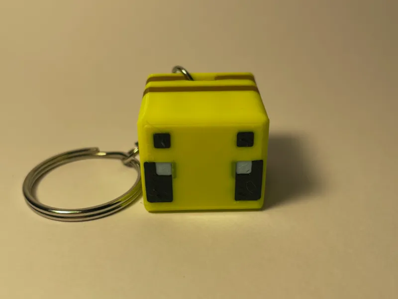 Minecraft Bee Keychain