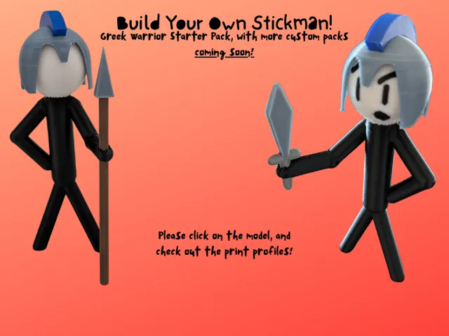 Build Your Own Stickman Greek Warrior Starter Pack
