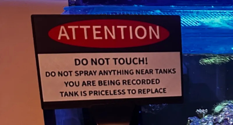 Tank Warning Sign