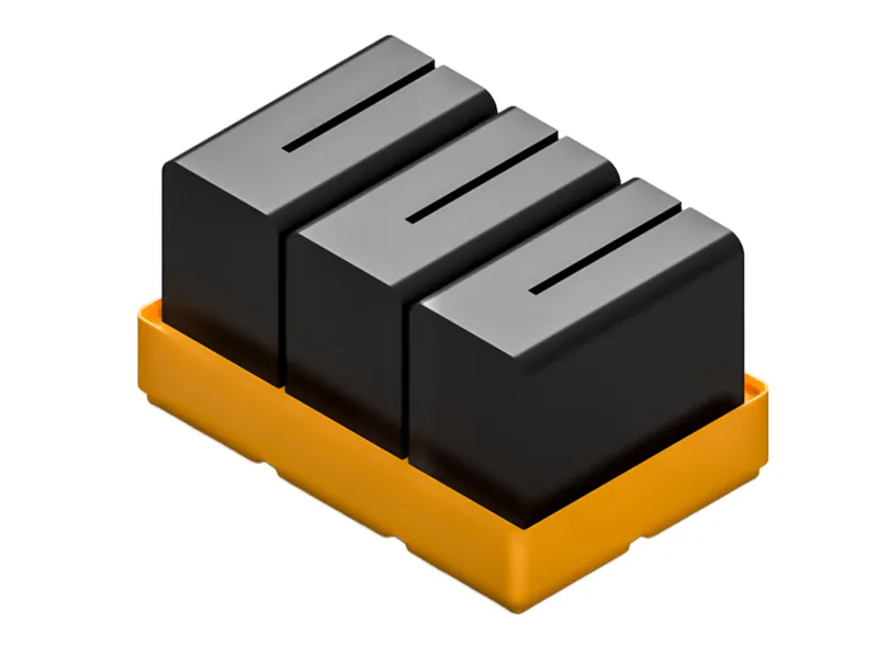 Gridfinity - 3 NPF Batteries NP-F550, NP-F970, etc