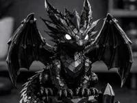 Dragon de cristal sur trône — photo 1