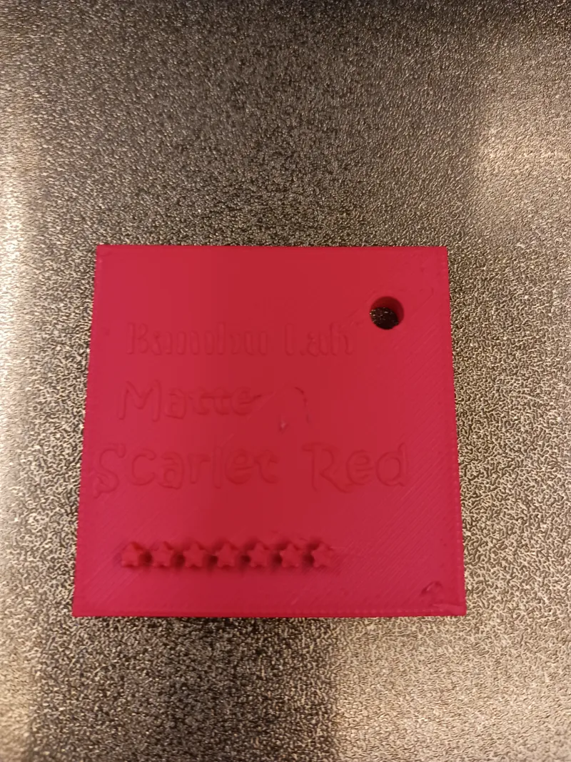 Bambu Lab Matte Scarlet Red Sample