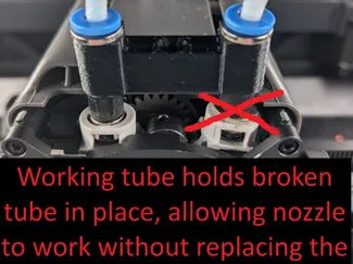 H2D/H2C - Broken extruder PTFE tube connector fix