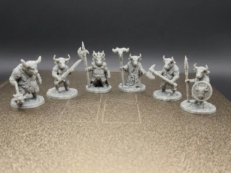 Battle Cows Warband-Fantasy Cowfolk Miniatures Set