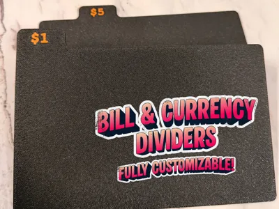 (Fully Customizable) Bill & Currency Dividers
