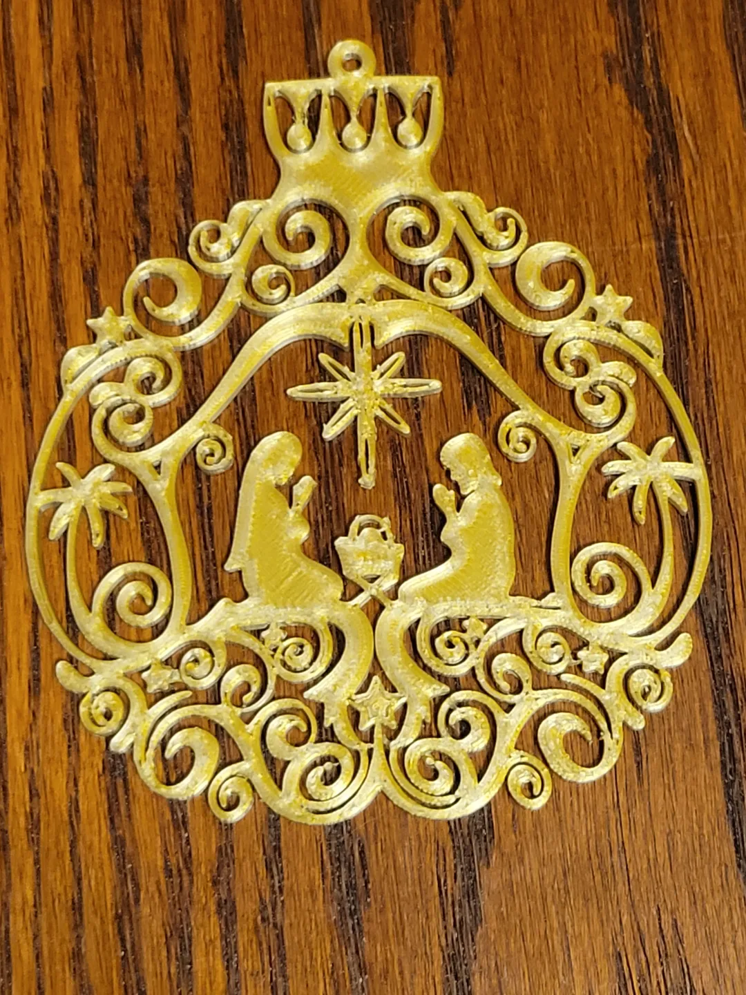 Manger Christmas Ornament view 3