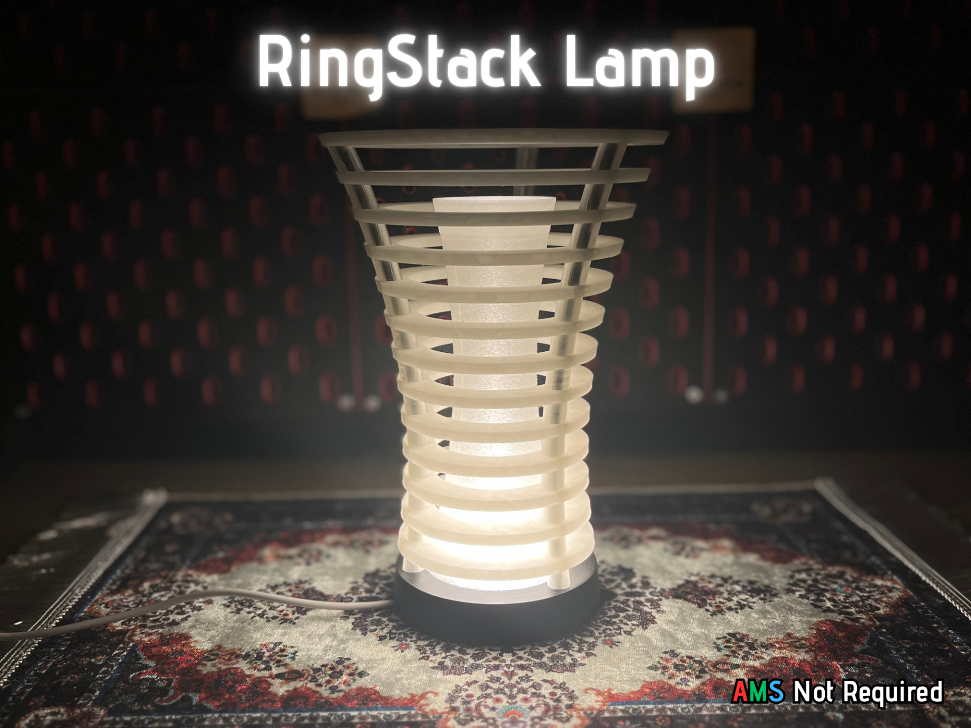 Miniatura 1 do modelo 3D RingStack Lamp - BambuLab LED Lamp Kit