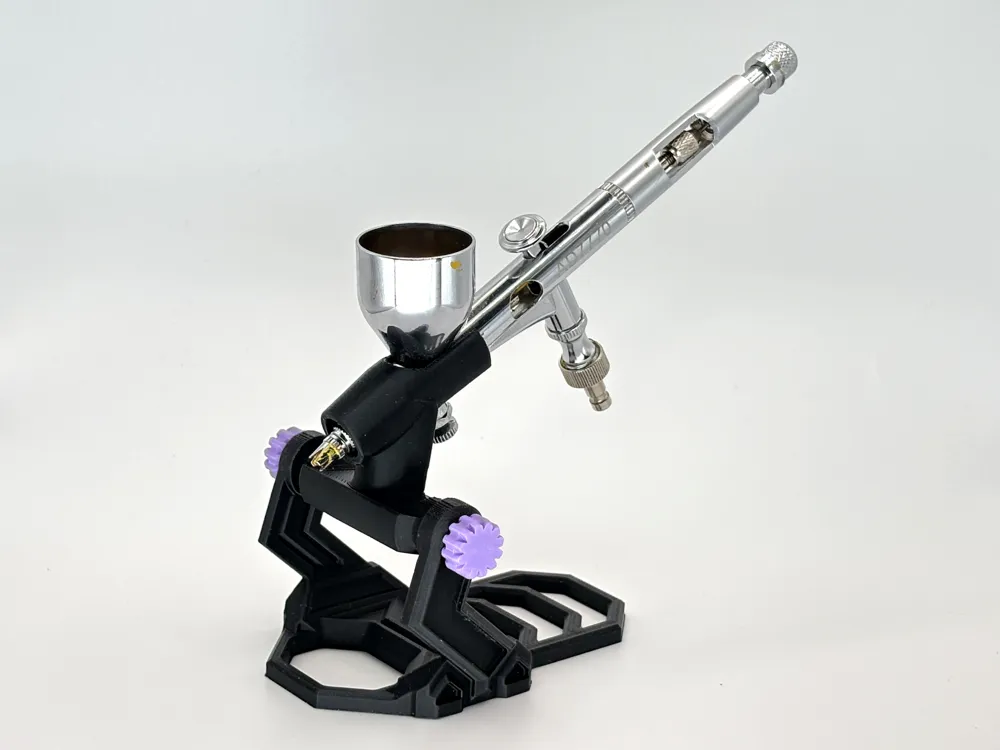 Airbrush Stand | Adjustable Desktop Holder - Free 3D Print Model ...