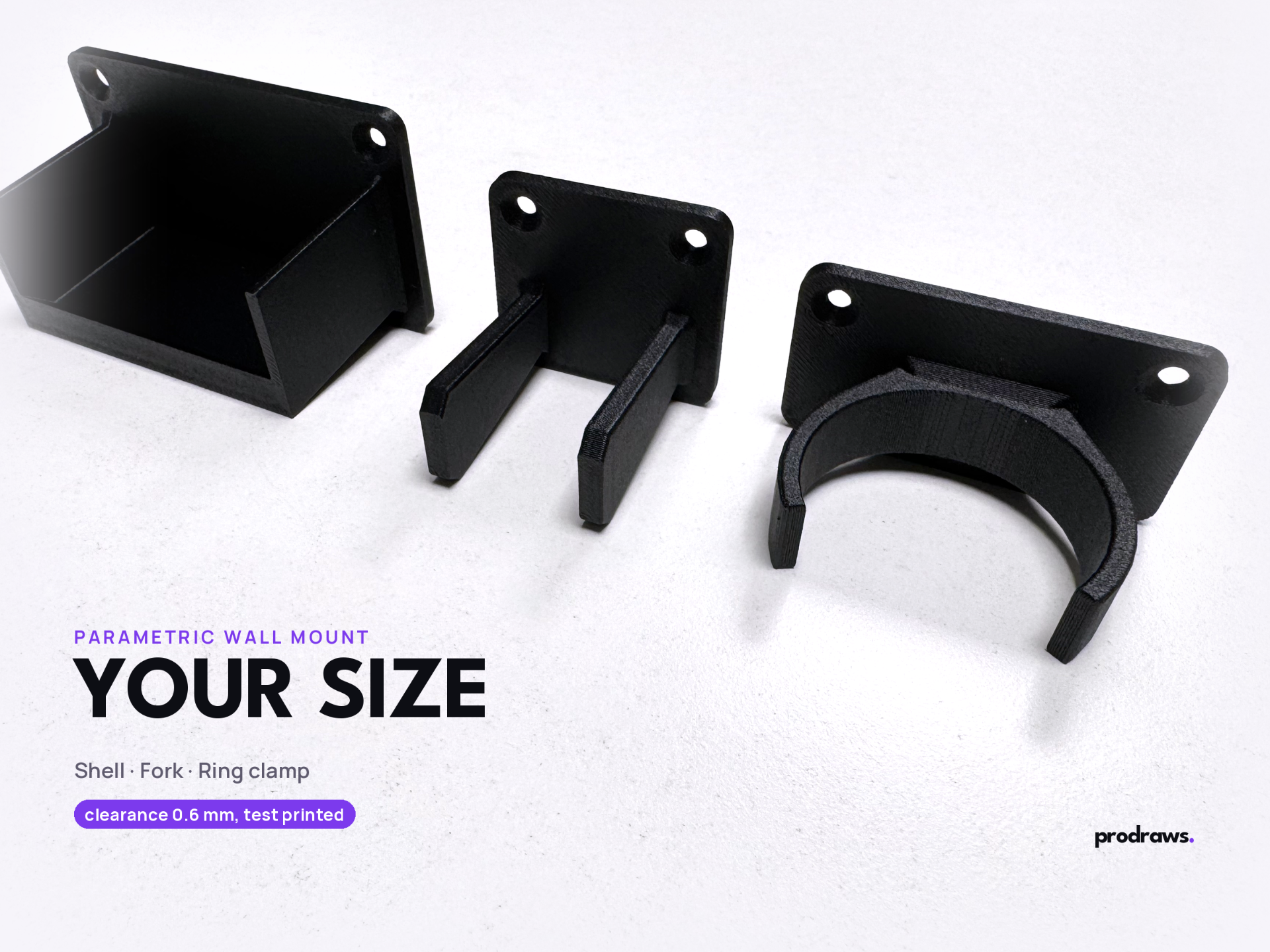Wall Mount Generator | Any Object, Any Size - 3D printed Organizers, in stock in India