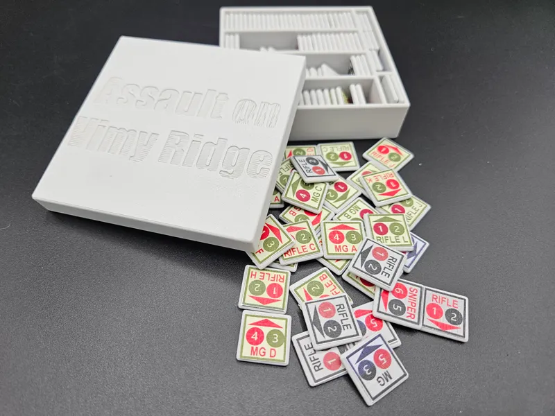 Assault on Vimy Ridge wargame counter bases / box