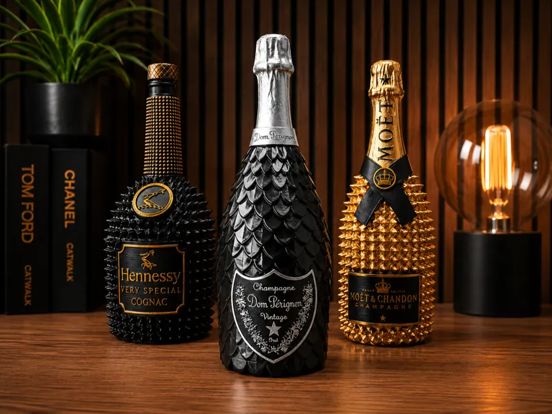Dom Pérignon Dragon Scale Bottle Vase / Decor