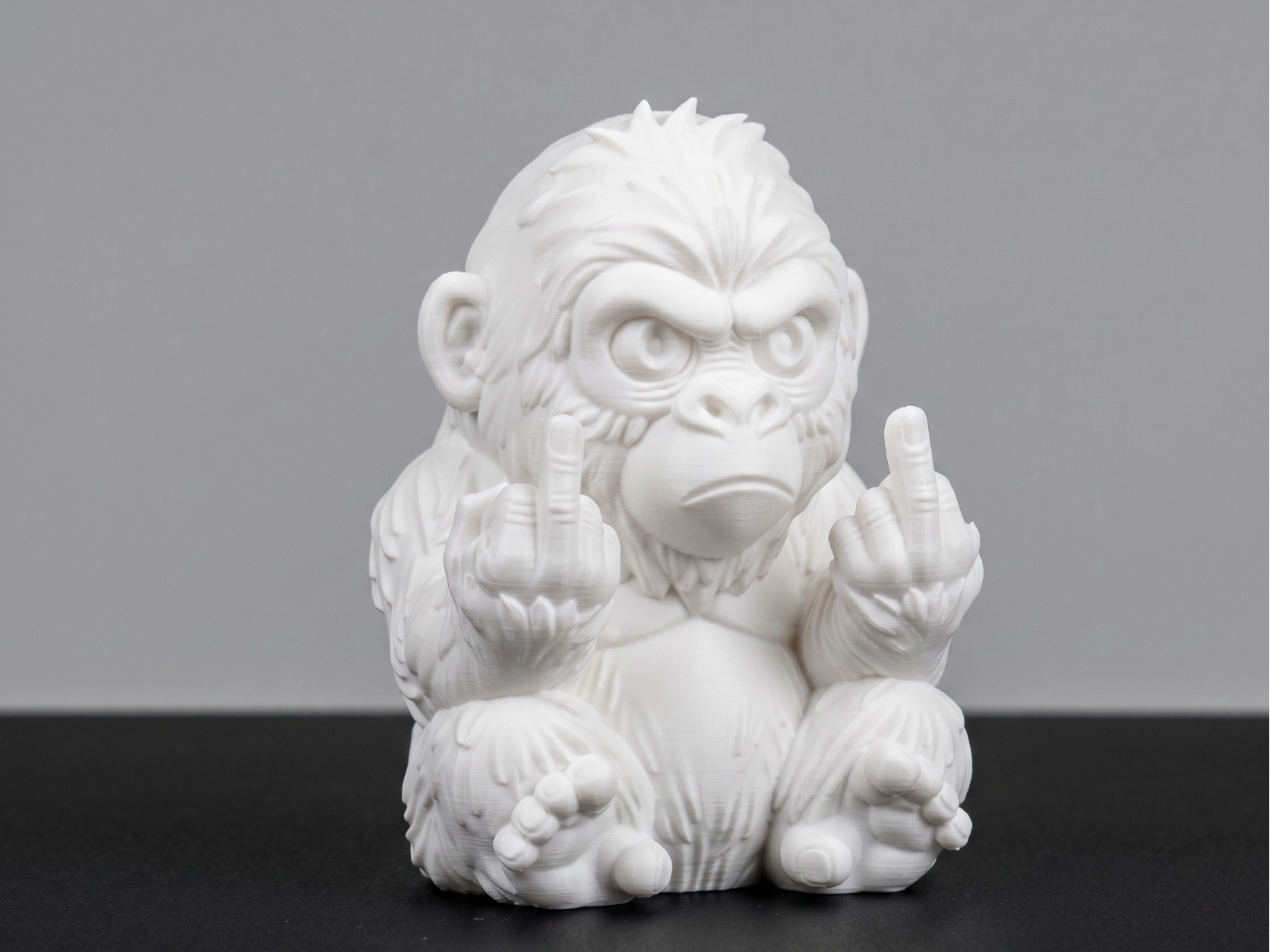 Miniatura 1 do modelo 3D Grumpy Attitude Gorilla