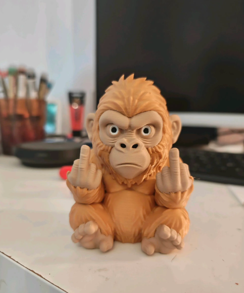 Miniatura 2 do modelo 3D Grumpy Attitude Gorilla