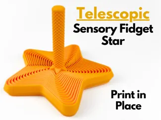 Telescopic Sensory Fidget Star - Print In Place