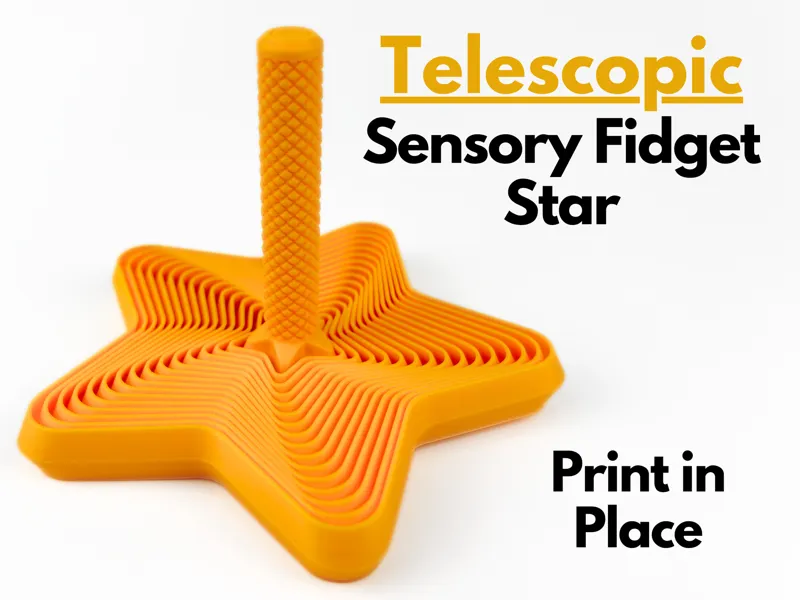 Telescopic Sensory Fidget Star - Print In Place
