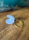 Seashell with Pearl Keychain