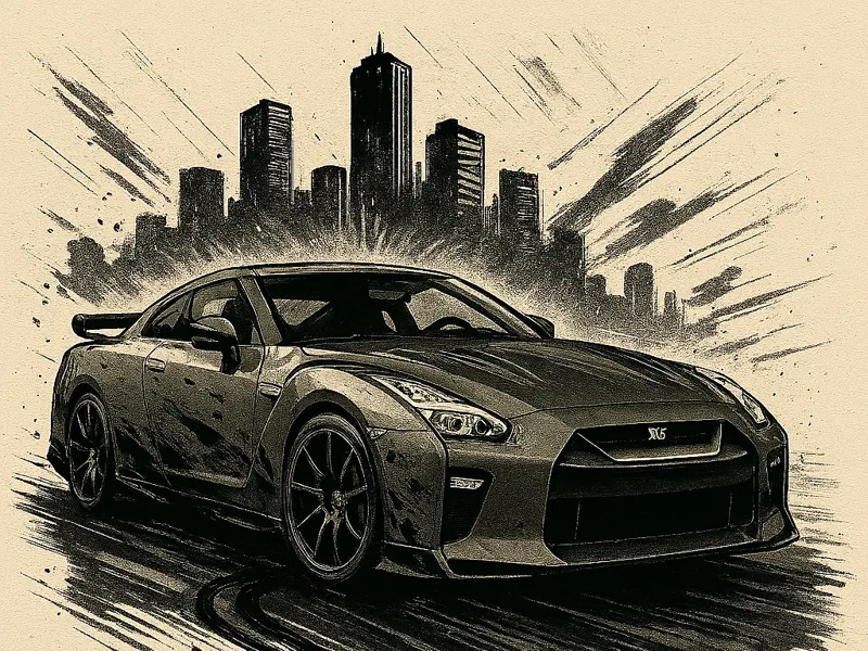 Nissan Skyline GTR R35 Hueforge