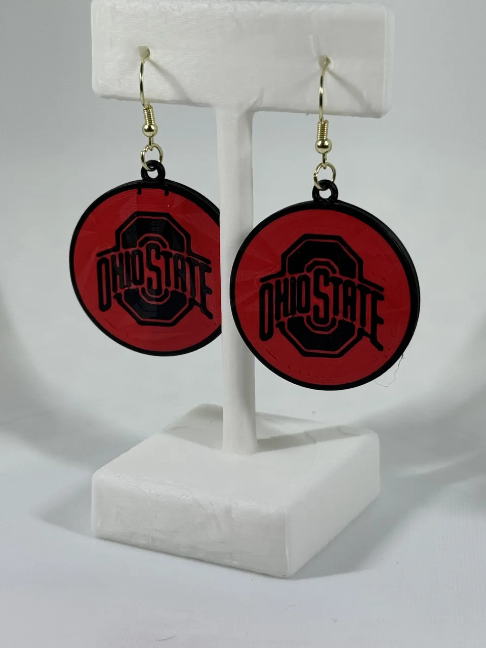 Ohio State Earrings view 3