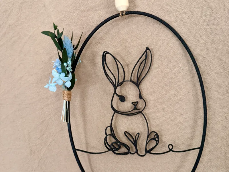 Osterhase im Ei - Kranz