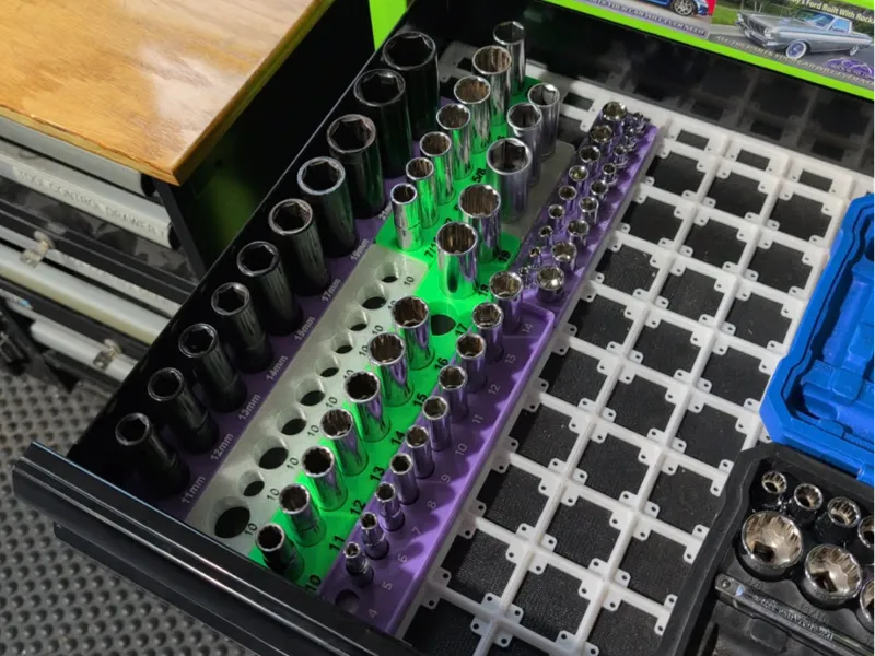 Kobalt 3/8" standard socket organizer gridfinity