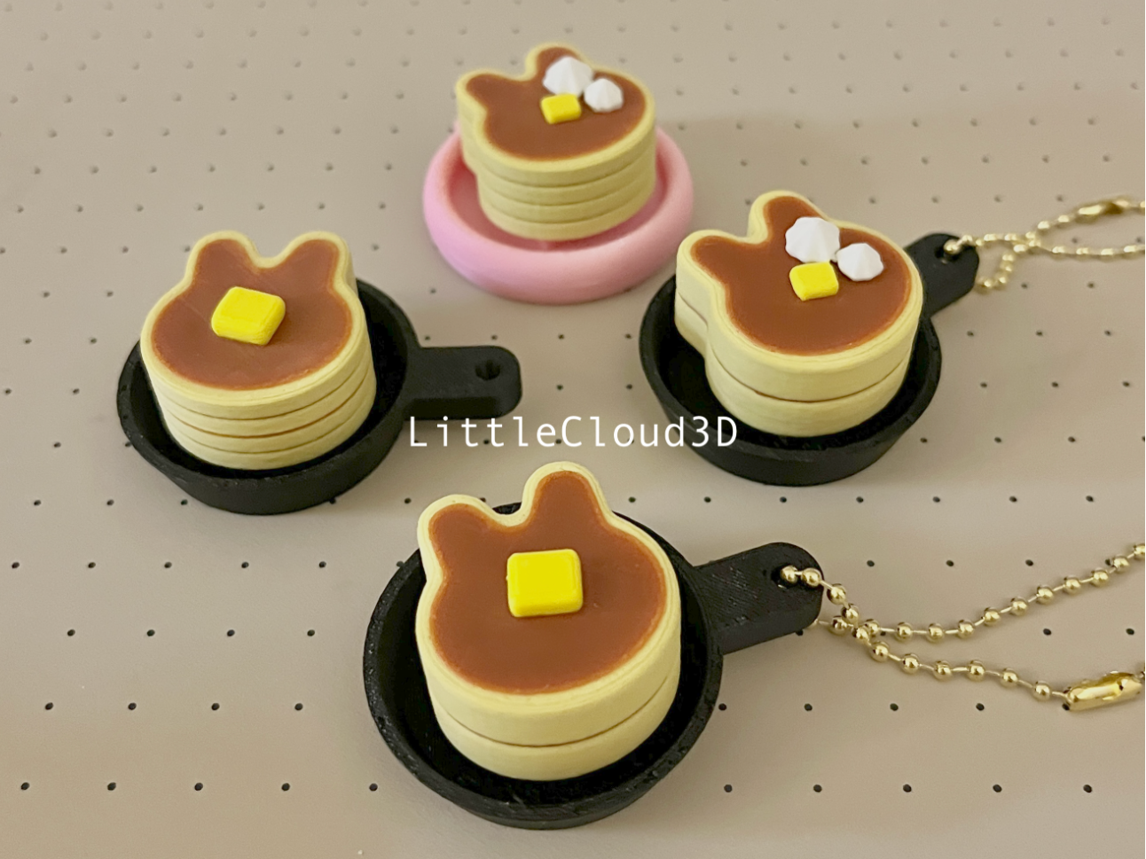 Bunny Pancake clicker keychain