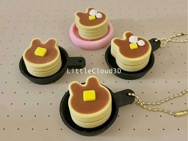 Bunny Pancake clicker keychain