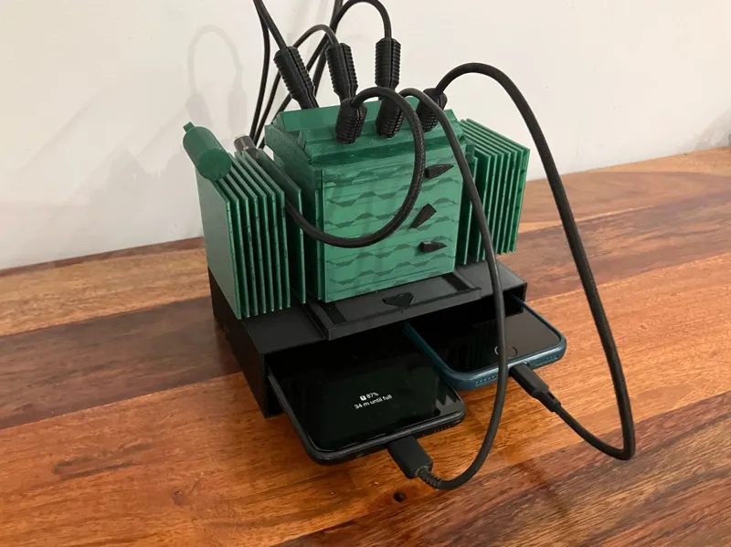 Electric Transformer Inspired Phone Charging Dock