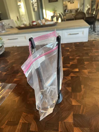 resealable bag holder