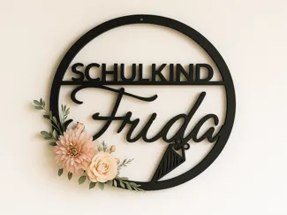 Dekoring Einschulung mit anpassbaren Namen