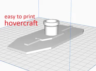 easy to print balloon powered hovercraft