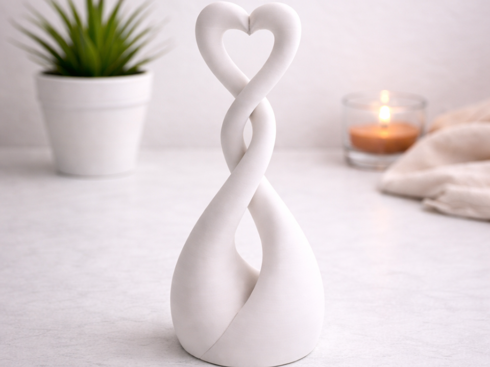 Infinity Heart Decor – Minimalist Love Sculpture