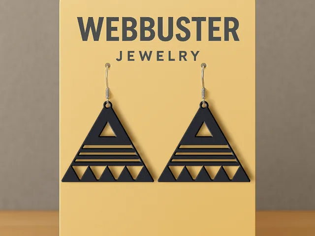 Pyramid of Signals Earrings