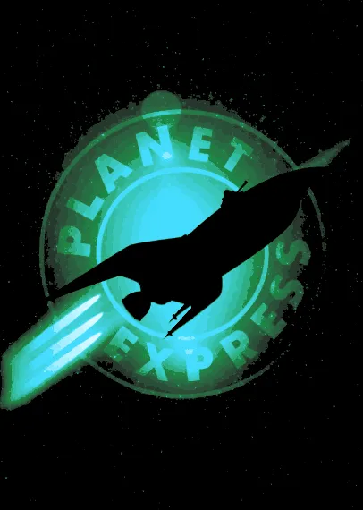 Planet Express Ship - Hueforge Wall Art 142x200