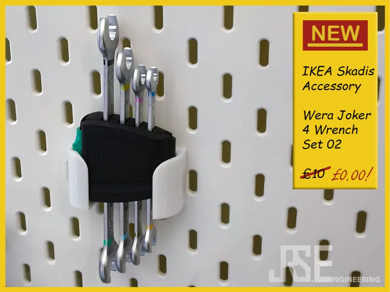 Ikea Skadis Wera Joker 4 Wrench Set Holder