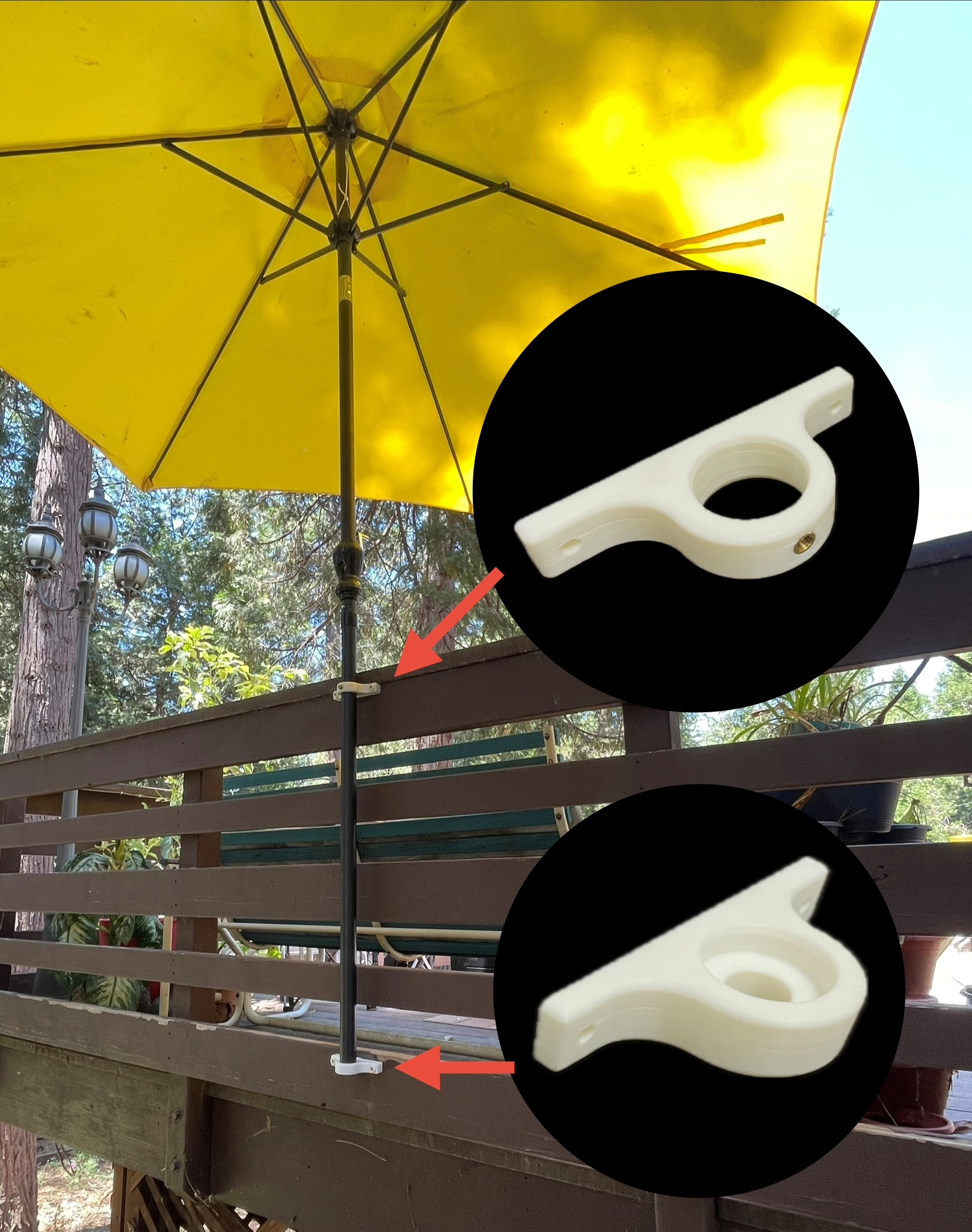 Miniatura 1 do modelo 3D Umbrella Deck Mount
