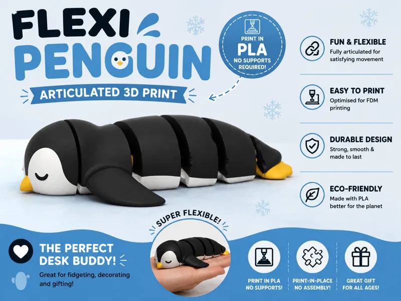 Flexi Penguin | Print-in-Place