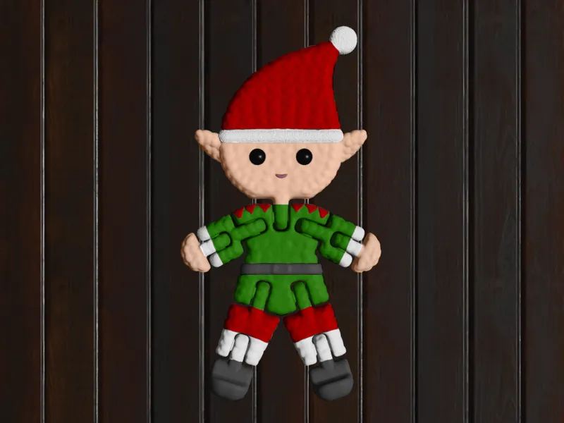Articulated Elf Toy or Keychain